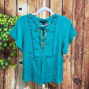 Zac & Rachel Flutter Boho Blouse Size PXL